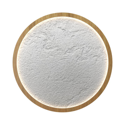 Petra Round LED Flush Mount Ceiling Light in Louro Freijo (14.17-Inch).