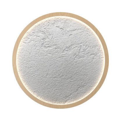 Petra Round LED Flush Mount Ceiling Light in Maple (14.17-Inch).