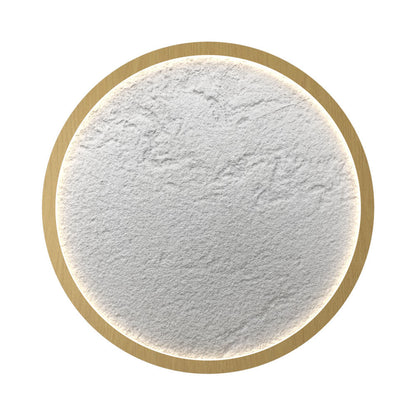 Petra Round LED Flush Mount Ceiling Light in Organic Gold (14.17-Inch).