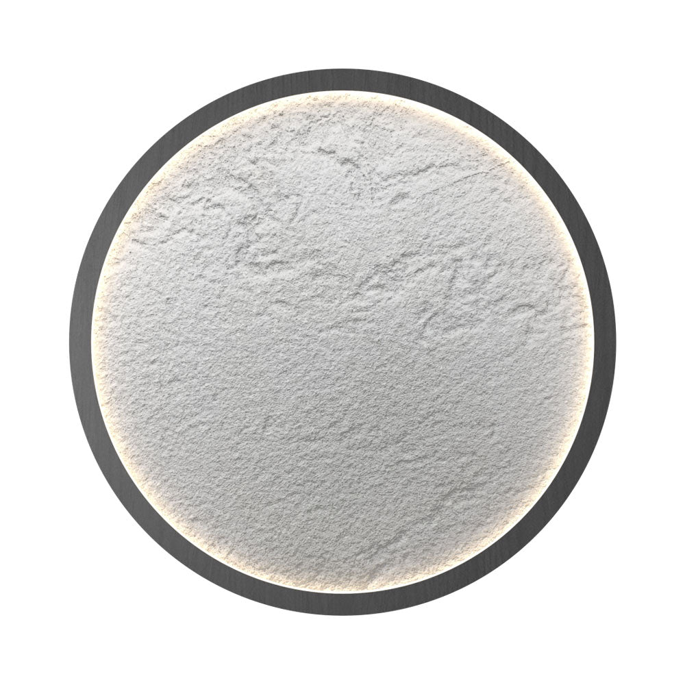 Petra Round LED Flush Mount Ceiling Light in Organic Lead Grey (14.17-Inch).