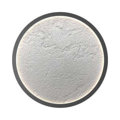 Petra Round LED Flush Mount Ceiling Light in Organic Lead Grey (14.17-Inch).