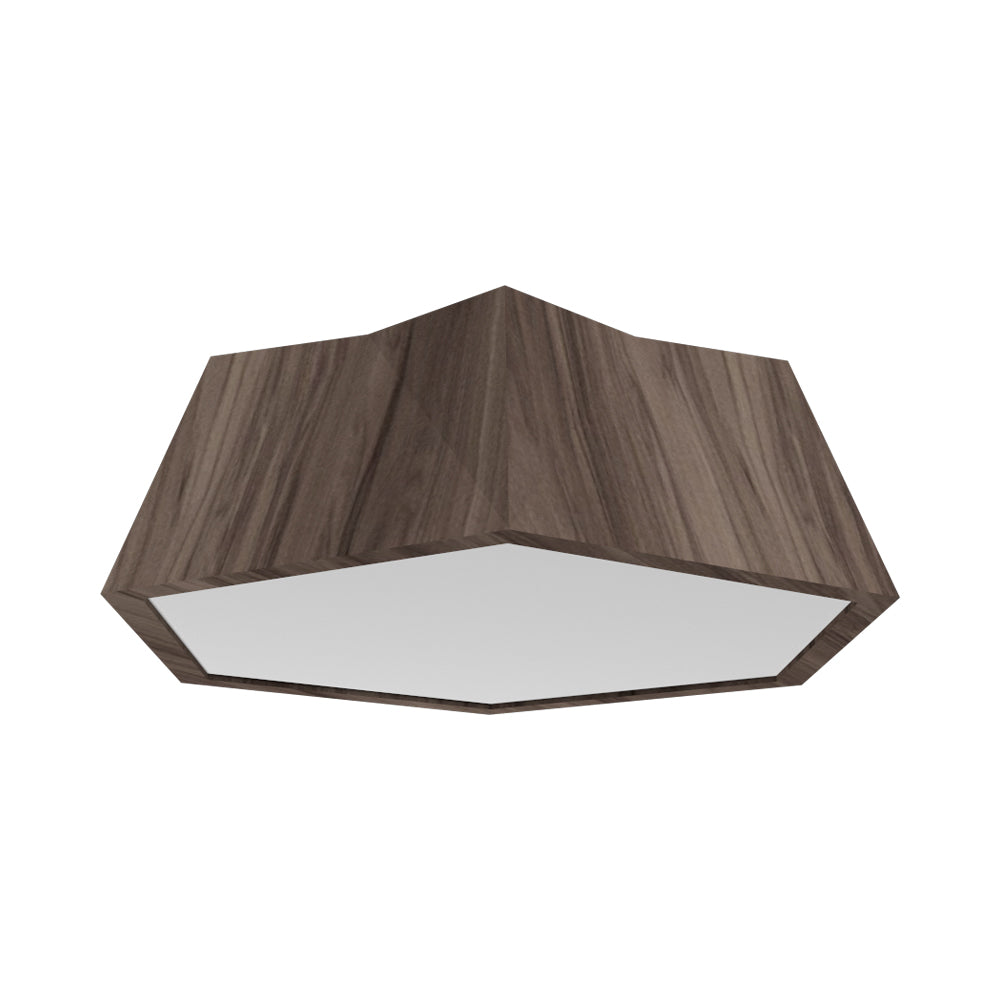 Physalis 5063 LED Flush Mount Ceiling Light in American Walnut.