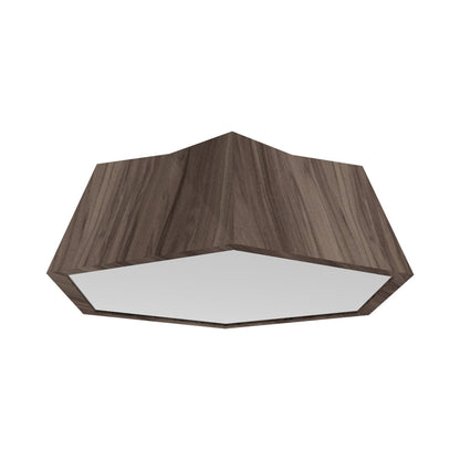 Physalis 5063 LED Flush Mount Ceiling Light in American Walnut.