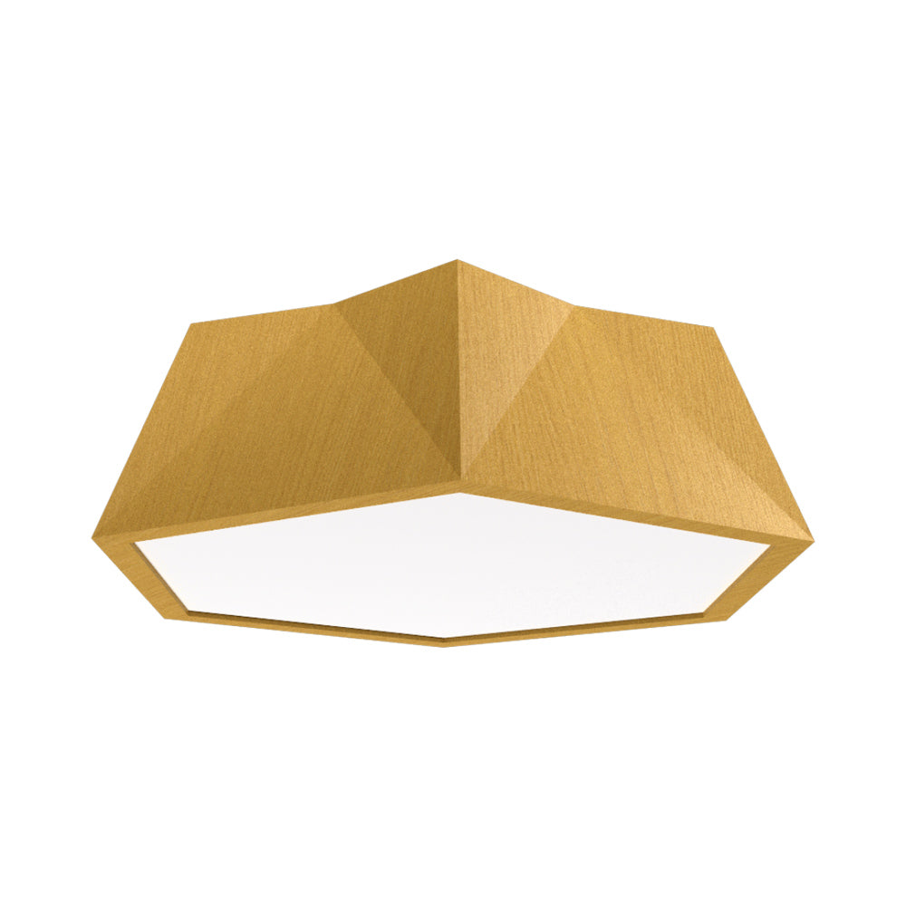 Physalis 5063 LED Flush Mount Ceiling Light in Organic Gold.
