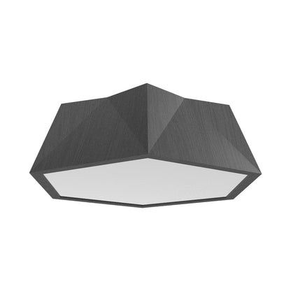 Physalis 5063 LED Flush Mount Ceiling Light in Organic Lead Grey.