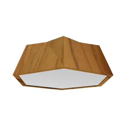 Physalis 5063 LED Flush Mount Ceiling Light in Teak.