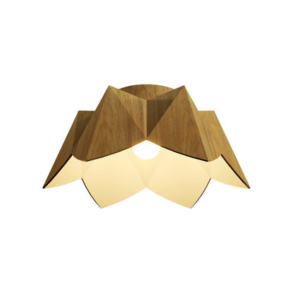 Physalis Flush Mount Ceiling Light in Louro Freijó (Small).