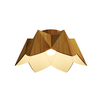 Physalis Flush Mount Ceiling Light in Teak (Small).