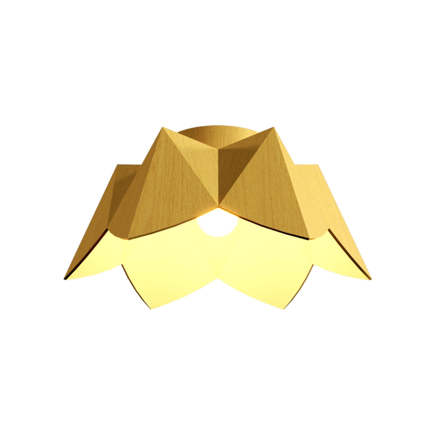 Physalis Flush Mount Ceiling Light in Organic Gold (Small).