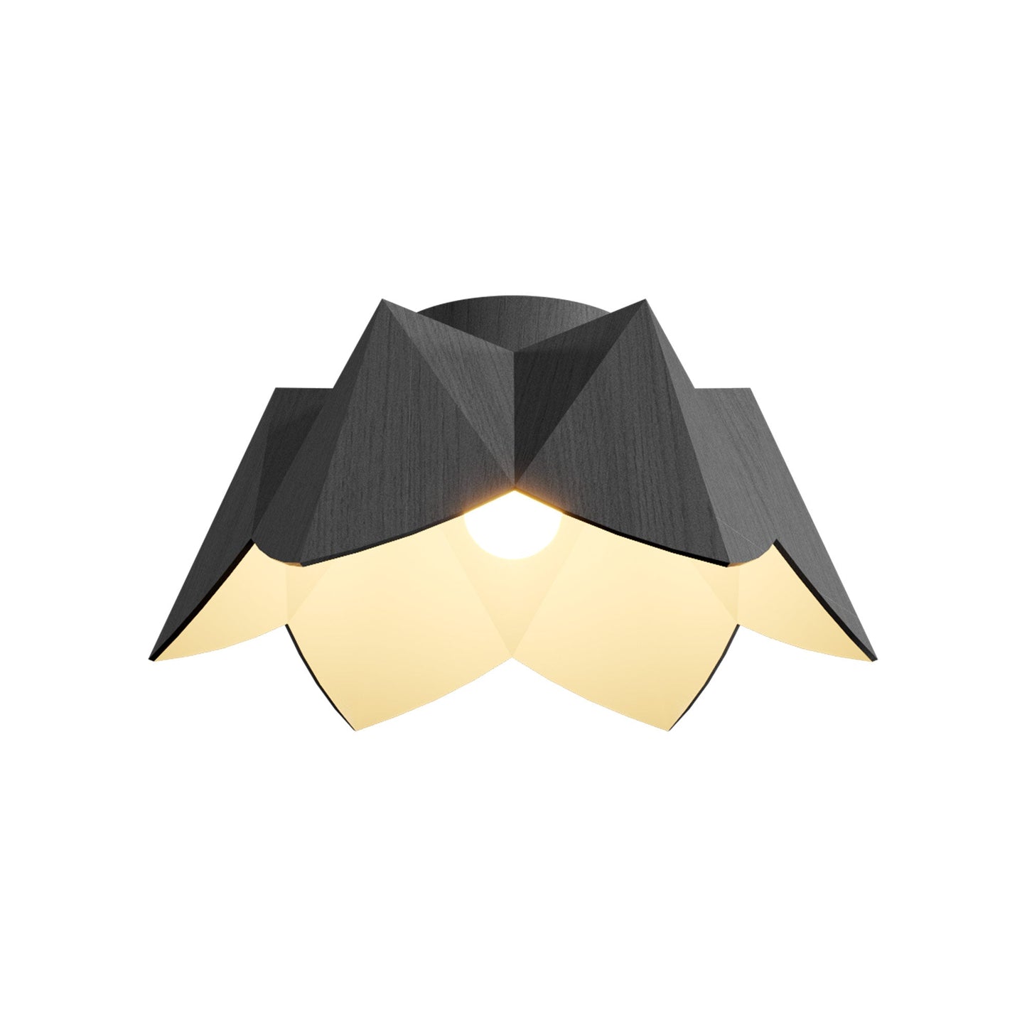 Physalis Flush Mount Ceiling Light in Organic Lead Grey (Small).