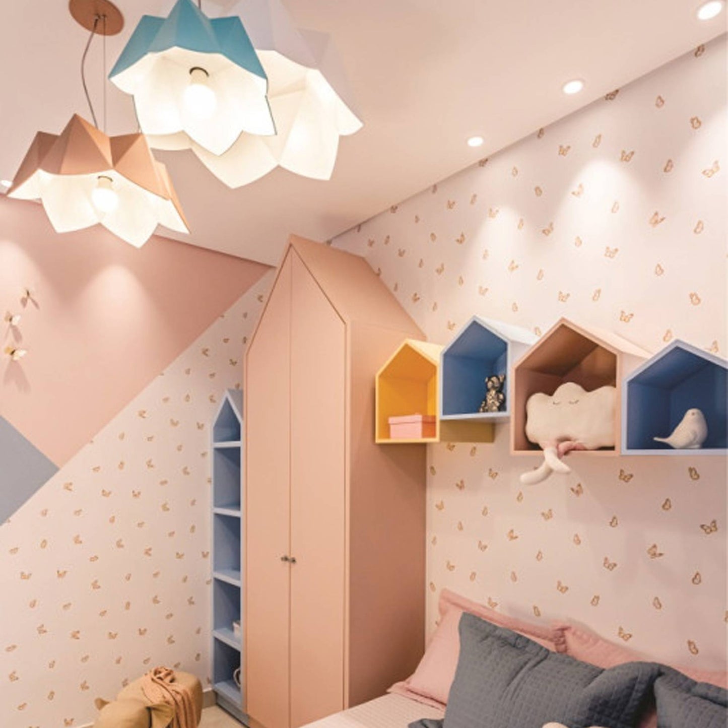 Physalis Pendant Light in bedroom.