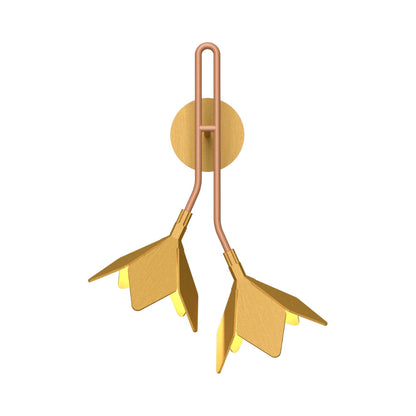 Sakura Wall Light in Organic Gold.