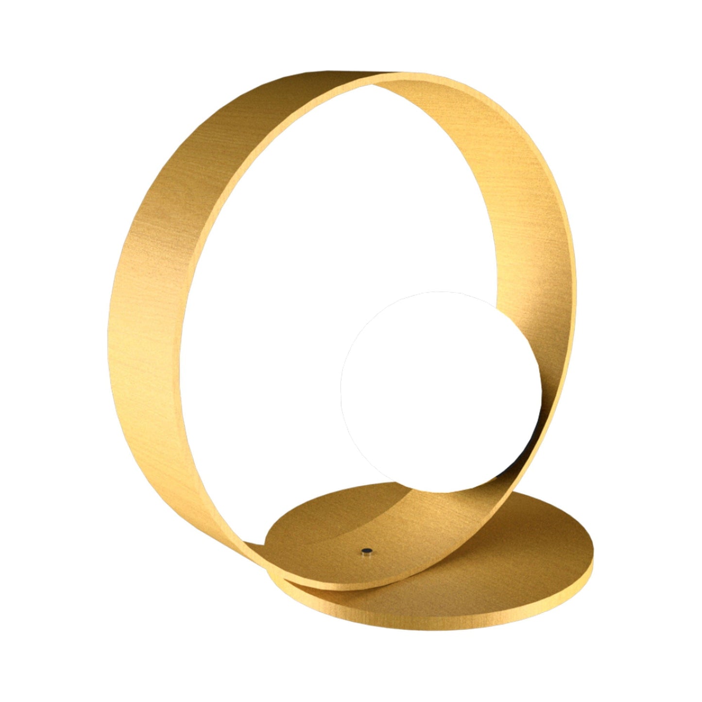Sfera 141 Hoop Table Lamp in Organic Gold.