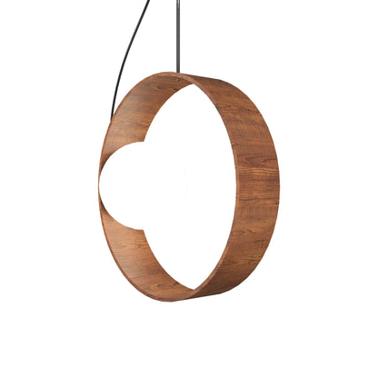 Sfera Hoop Pendant Light in Imbuia.