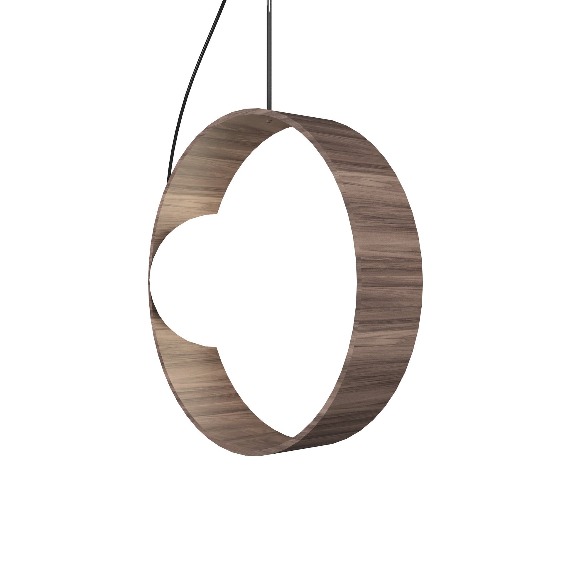 Sfera Hoop Pendant Light in American Walnut.