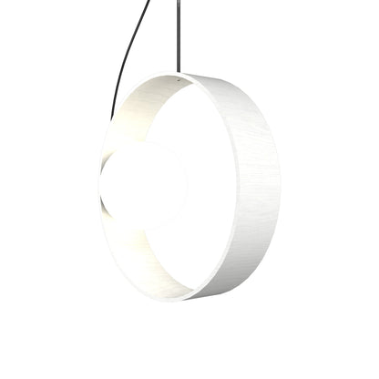 Sfera Hoop Pendant Light in Organic White.