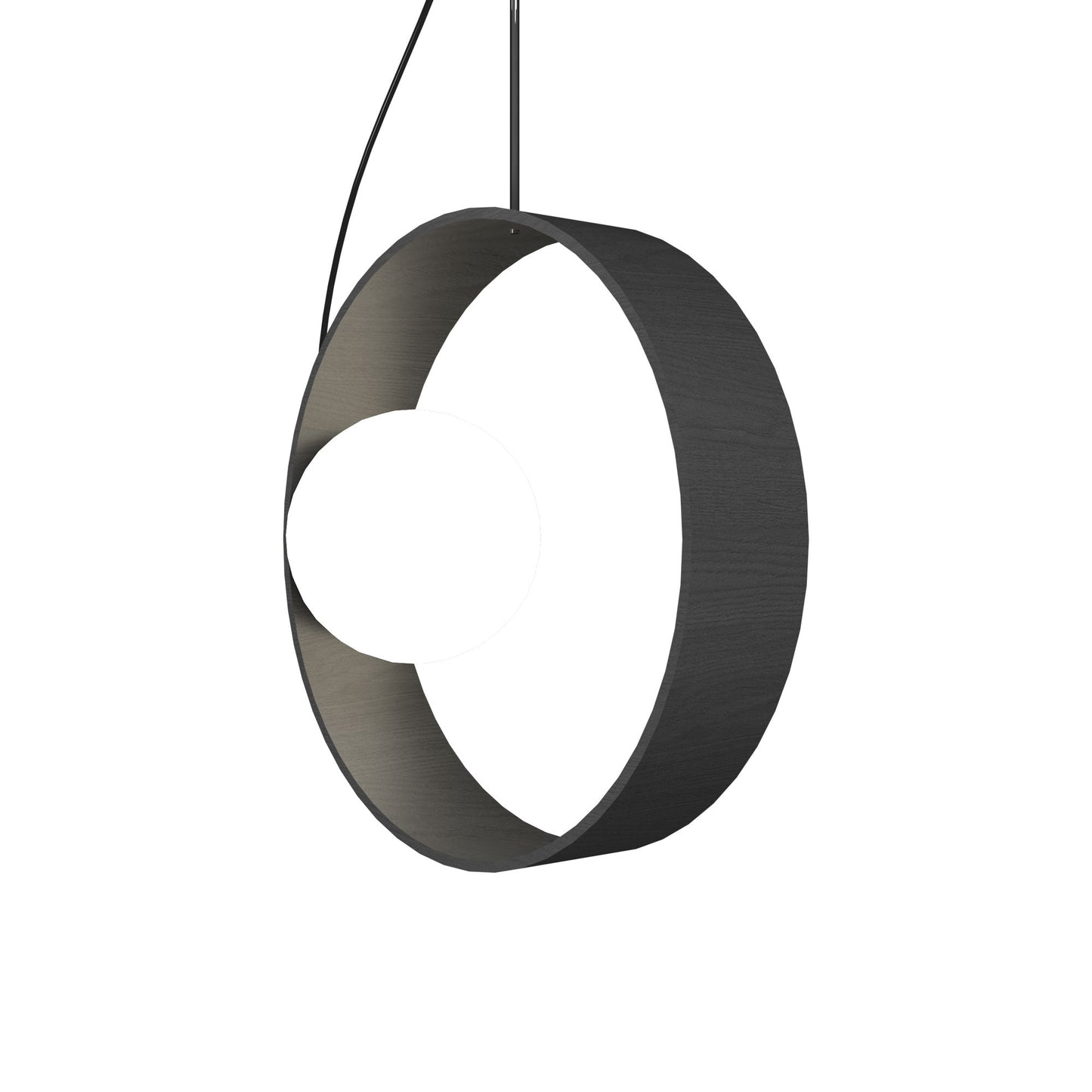 Sfera Hoop Pendant Light in Organic Lead Grey.