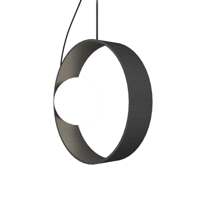 Sfera Hoop Pendant Light in Organic Lead Grey.
