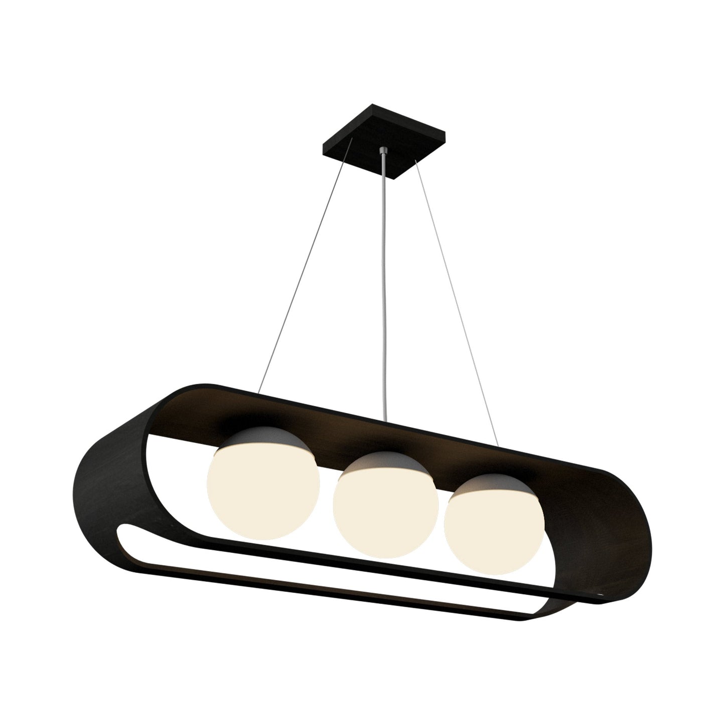 Sfera Linear Pendant Light in Charcoal.