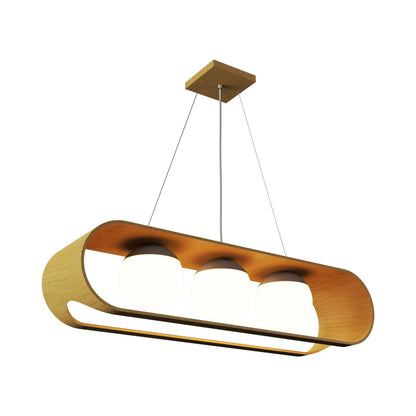 Sfera Linear Pendant Light in Organic Gold.