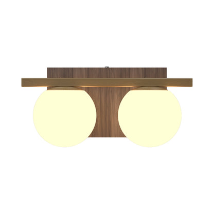 Sfera Multi Light Wall Light in American Walnut (2-Light).