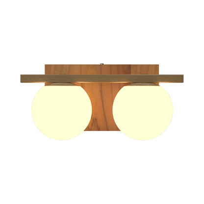 Sfera Multi Light Wall Light in Teak (2-Light).