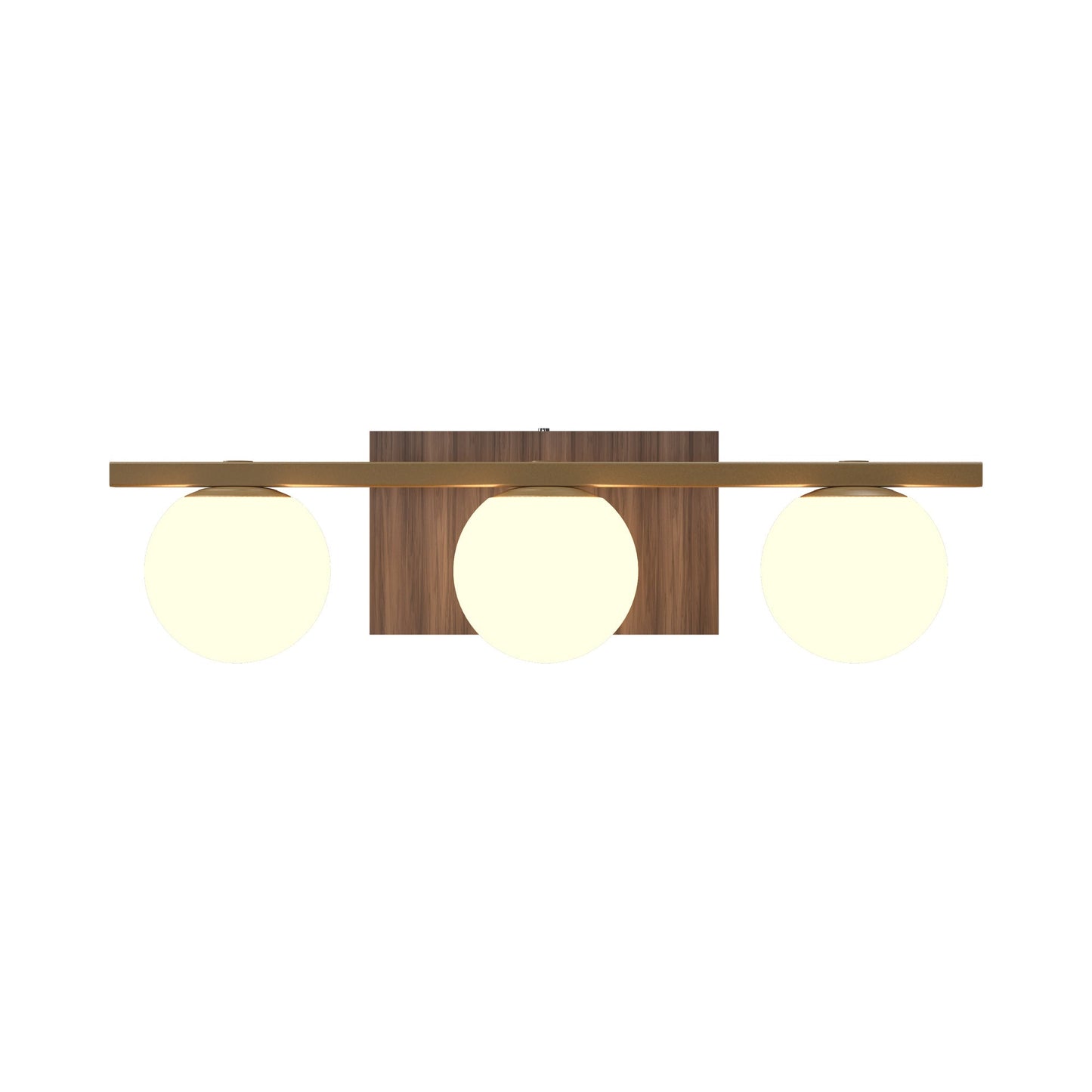 Sfera Multi Light Wall Light in American Walnut (3-Light).