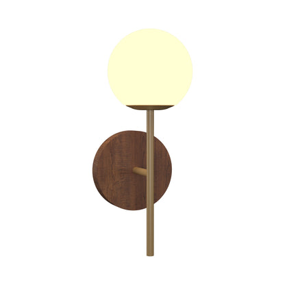 Sfera Single Wall Light in Imbuia.