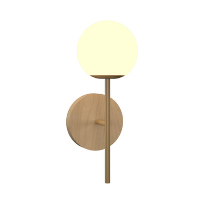 Sfera Single Wall Light in Maple.