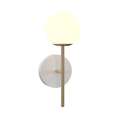 Sfera Single Wall Light in Organic White.
