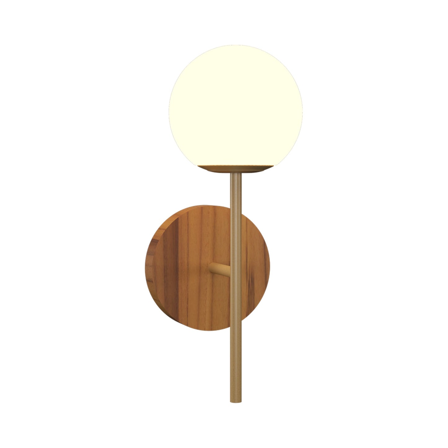 Sfera Single Wall Light in Teak.