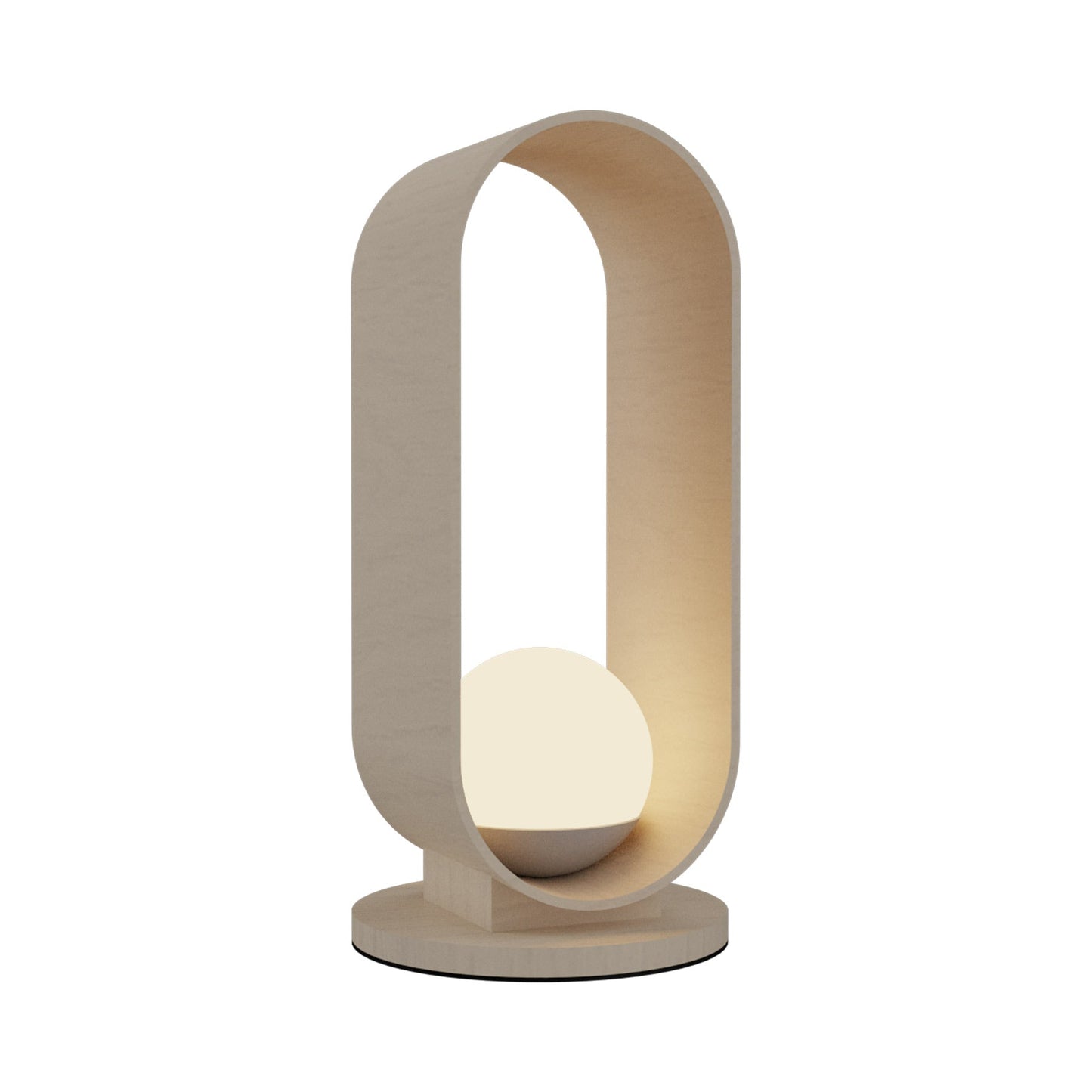 Sfera Table Lamp in Organic Cappuccino.