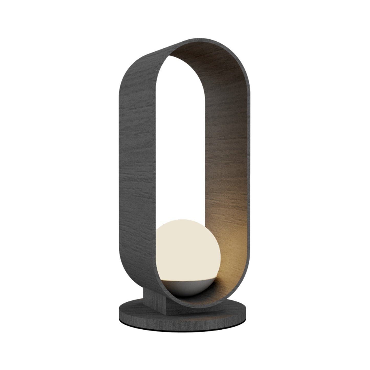 Sfera Table Lamp in Organic Lead Grey.