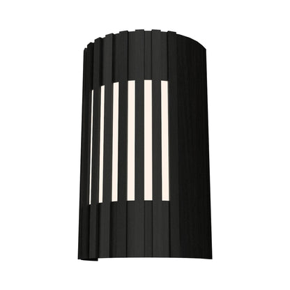 Slatted Curved Wall Light in Charcoal.