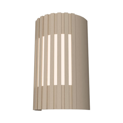 Slatted Curved Wall Light in Organic Cappuccino.