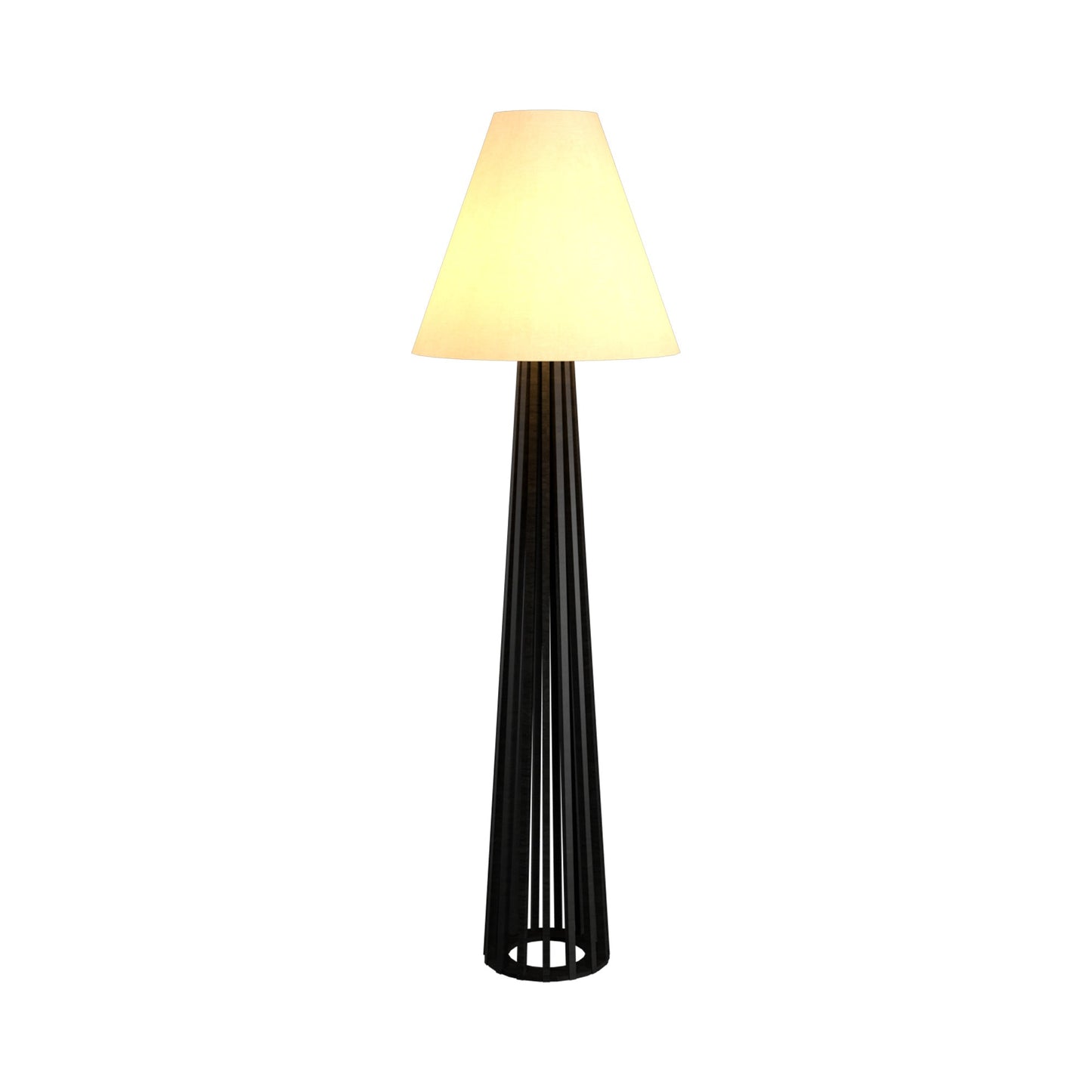 Slatted Floor Lamp in Charcoal.