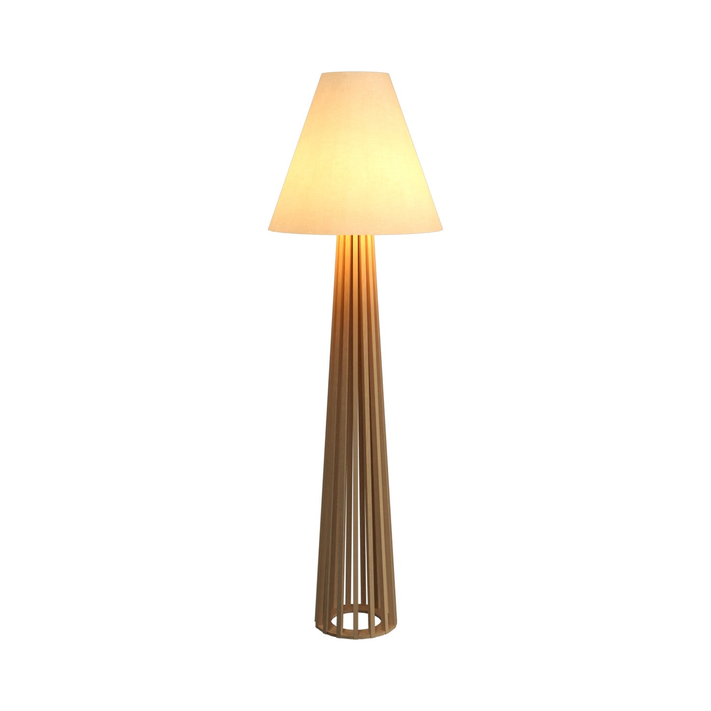 Slatted Floor Lamp in Maple.
