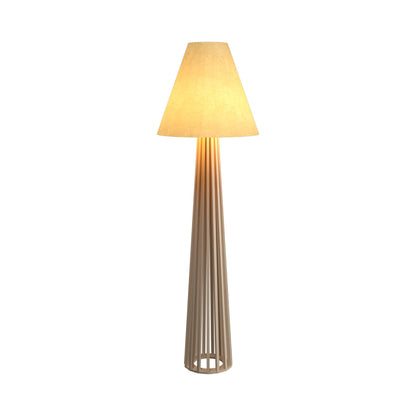Slatted Floor Lamp in Organic Cappuccino.