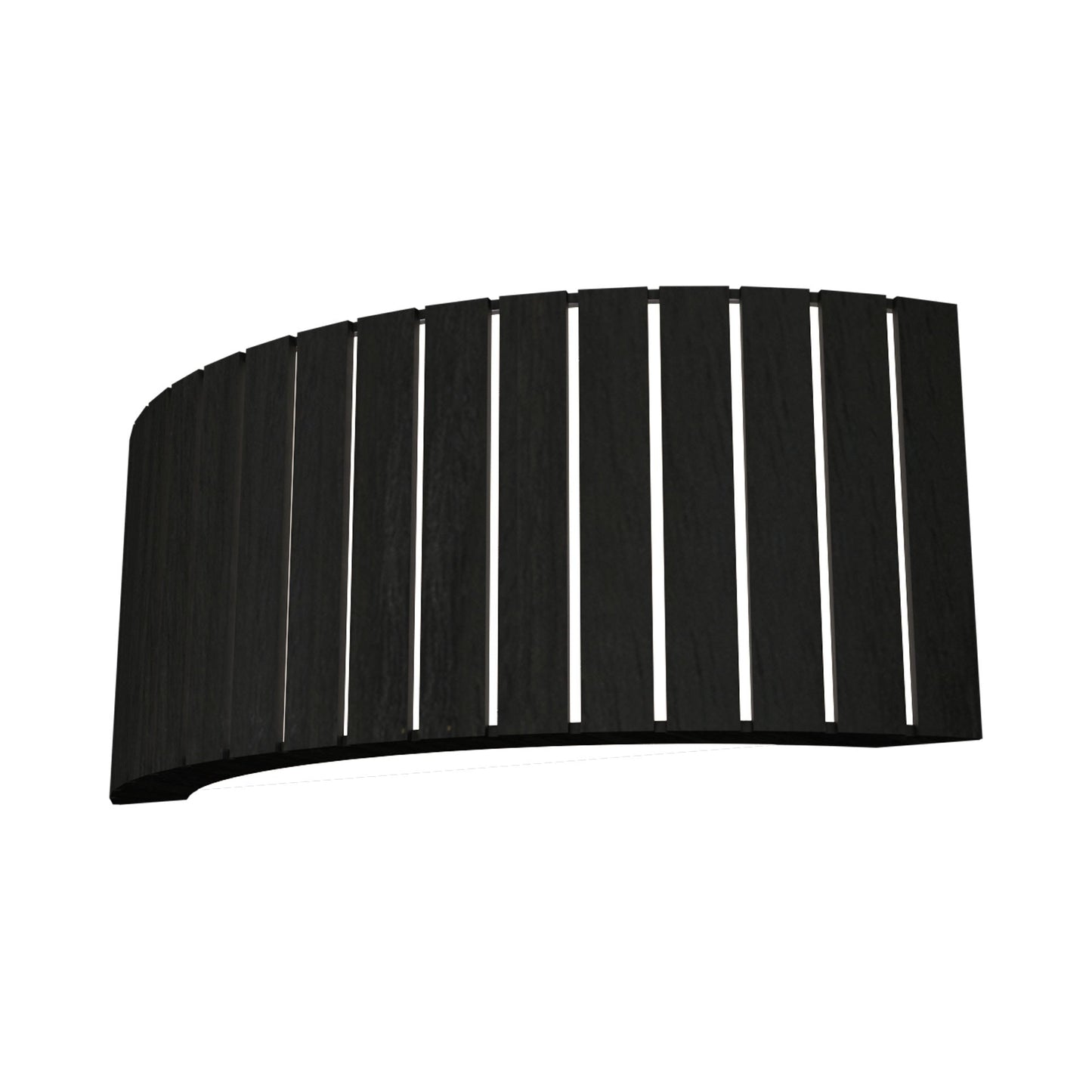 Slatted Horizontal Wall Light in Charcoal.