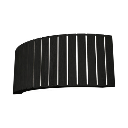 Slatted Horizontal Wall Light in Charcoal.