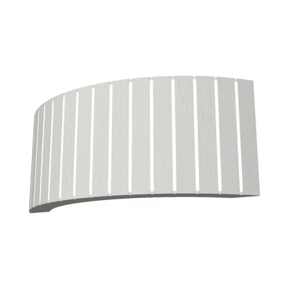 Slatted Horizontal Wall Light in Organic White.