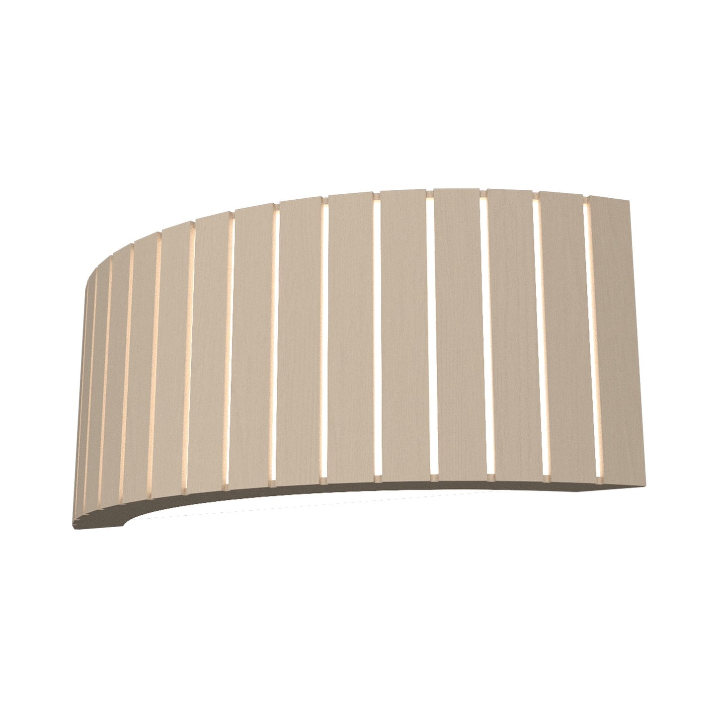 Slatted Horizontal Wall Light in Organic Cappuccino.