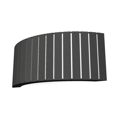 Slatted Horizontal Wall Light in Organic Lead Grey.
