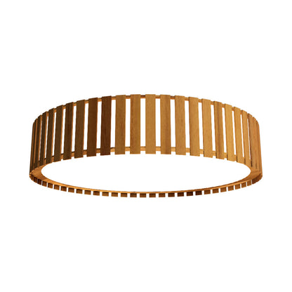 Slatted LED Flush Mount Ceiling Light in Sand.