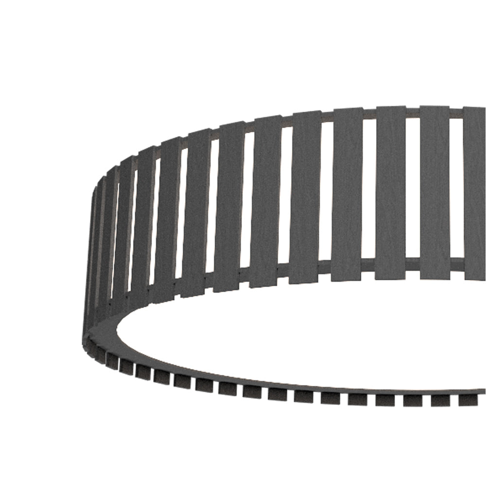Slatted LED Flush Mount Ceiling Light in Detail.