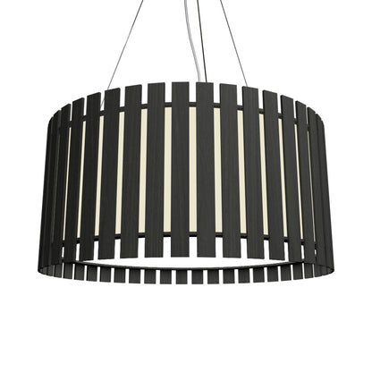 Slatted Pendant Light in Charcoal.
