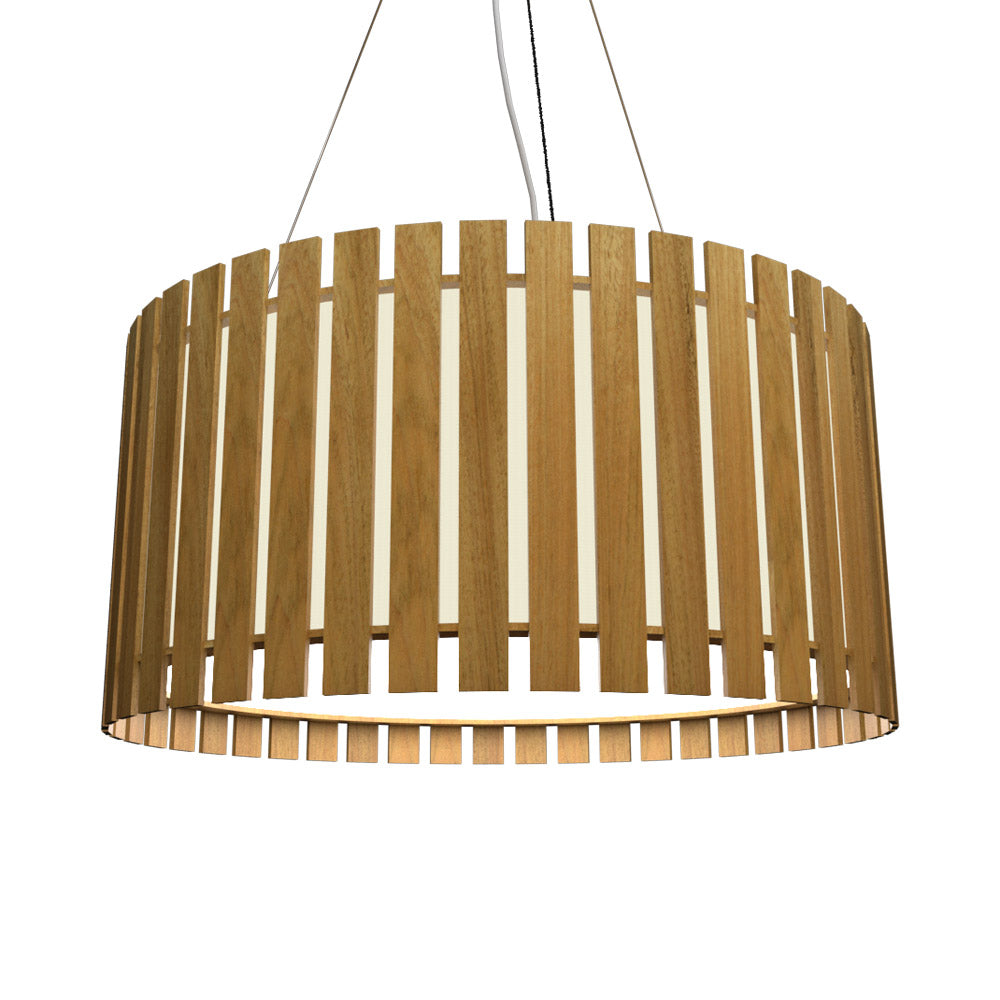 Slatted Pendant Light in Louro Freijo.