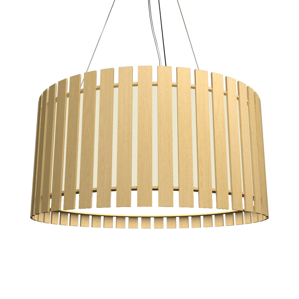 Slatted Pendant Light in Organic Gold.
