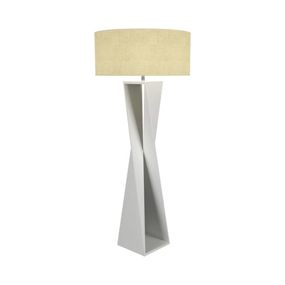 Spin Floor Lamp in Organic White.