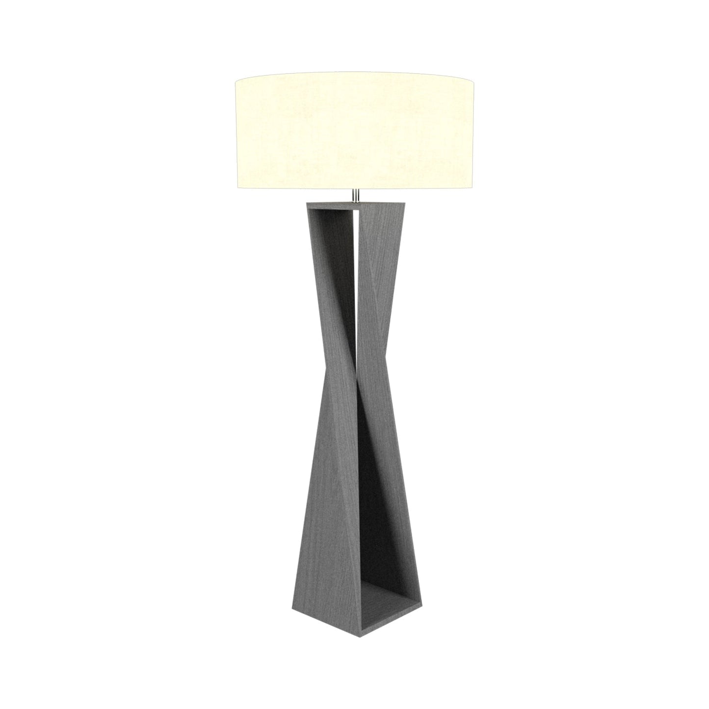 Spin Floor Lamp in Organic Lead Grey.